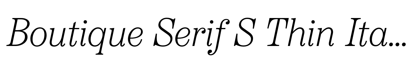 Boutique Serif S Thin Italic